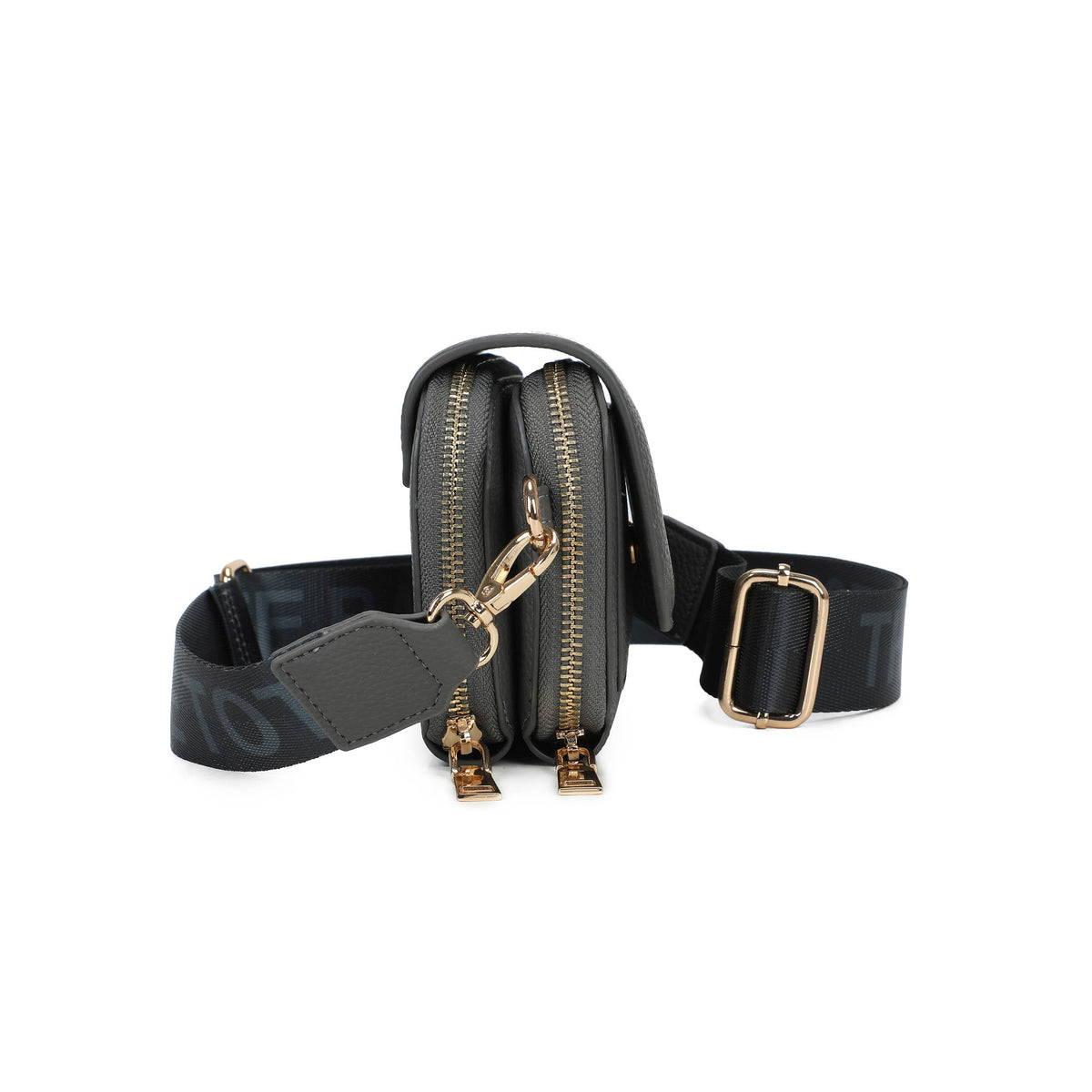 Black Multi Compartment Crossbody Bag