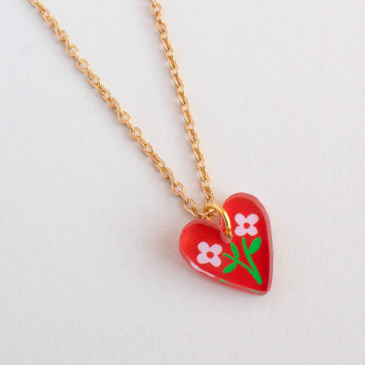 Natalie Lea Owen Green Heart Necklace