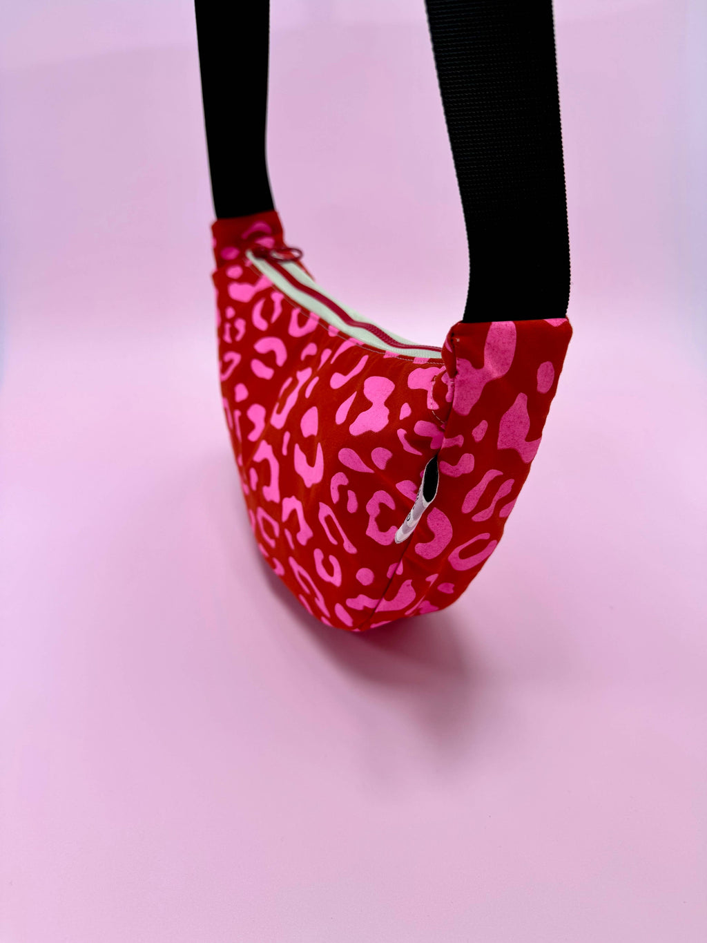 Yolla Studio Pink Leopard on Red Bag