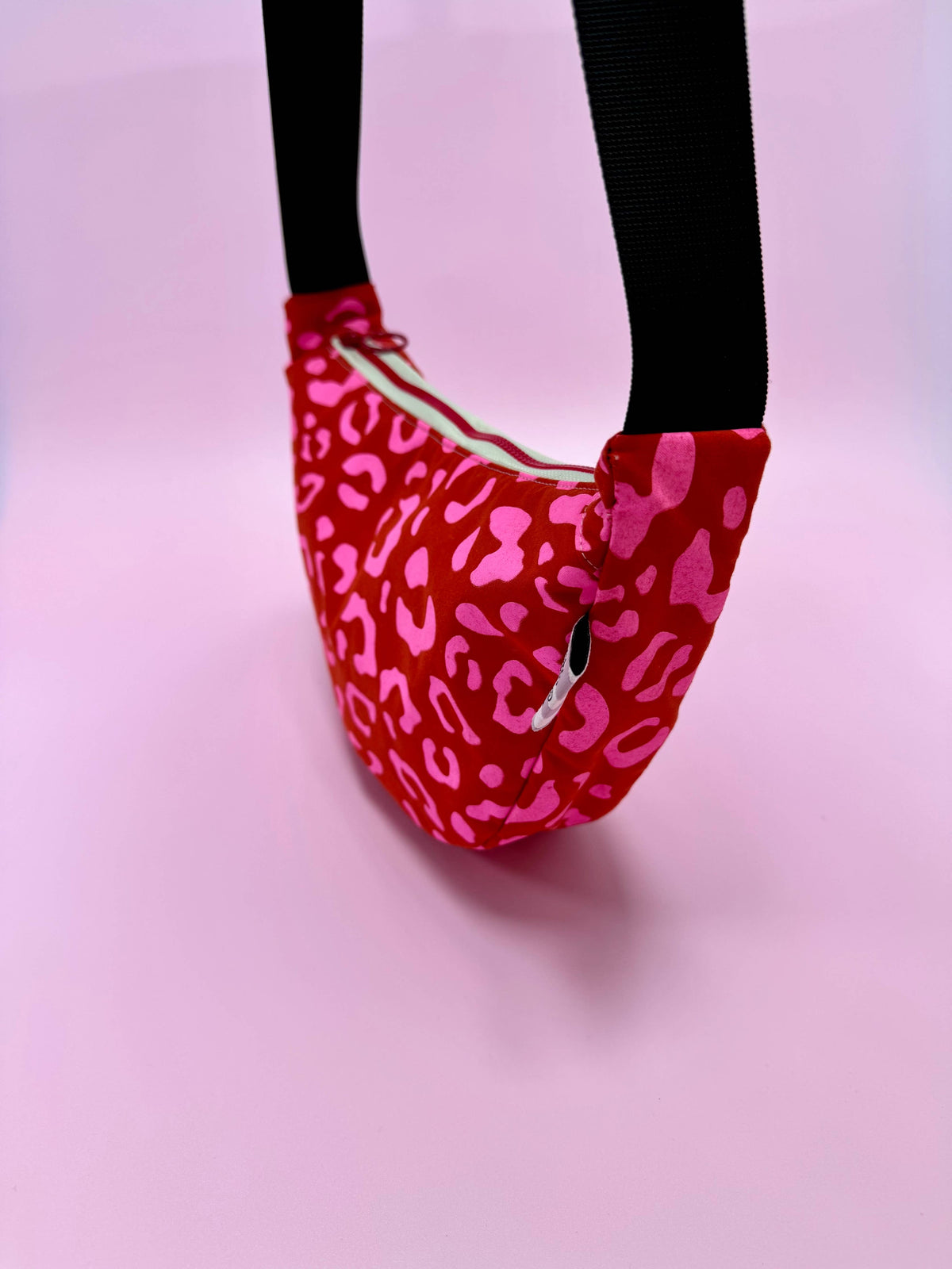 Yolla Studio Pink Leopard on Red Bag