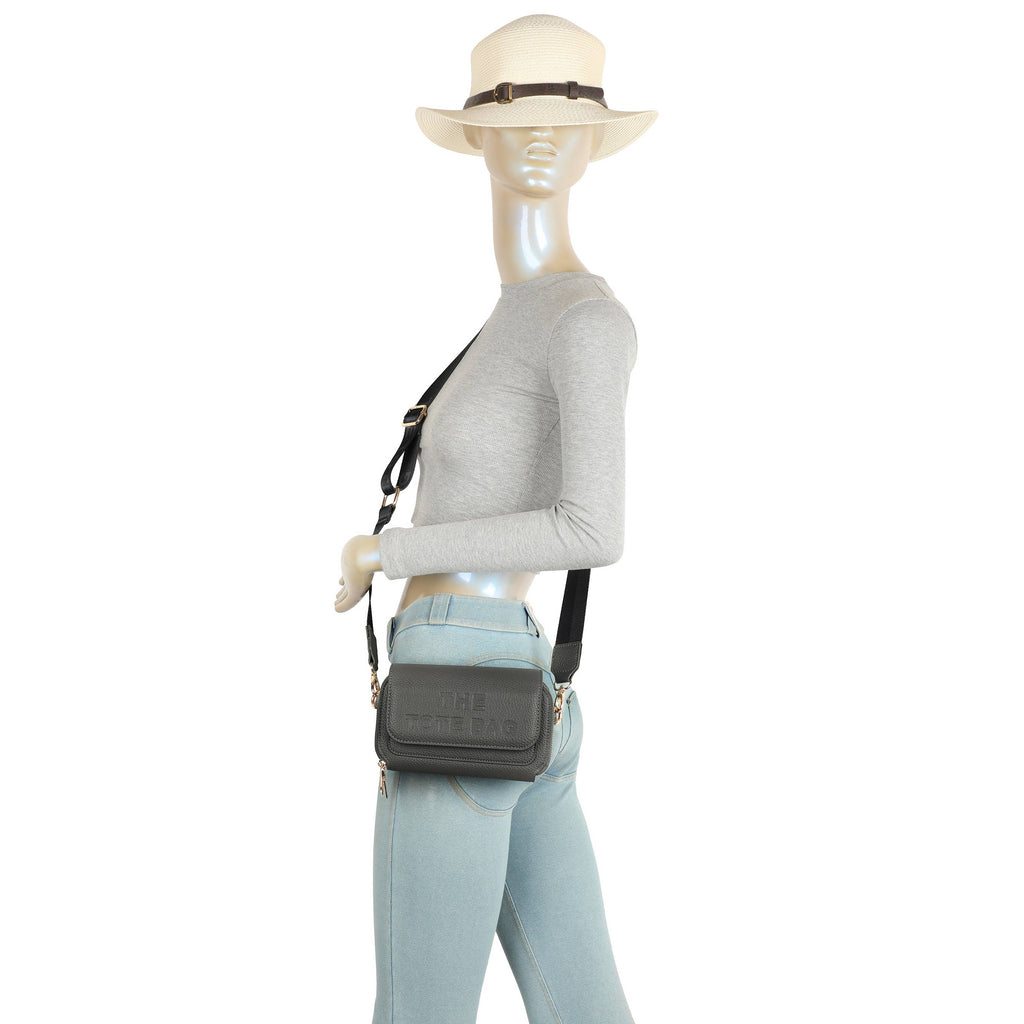 Black Multi Compartment Crossbody Bag